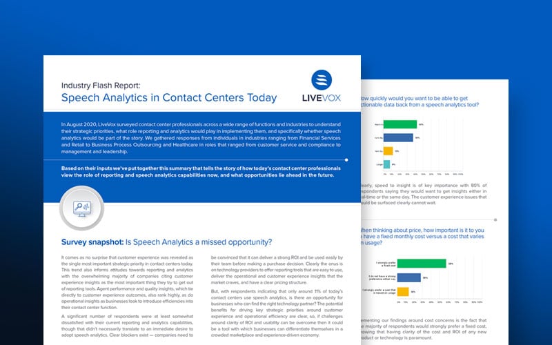 Industry Survey Report: Is Speech Analytics a missed opportunity for today’s contact centers?