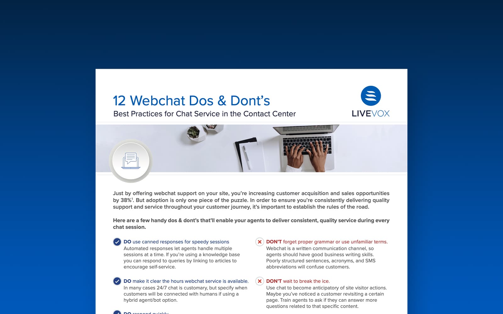 Tip Sheet: Webchat Do's And Dont's