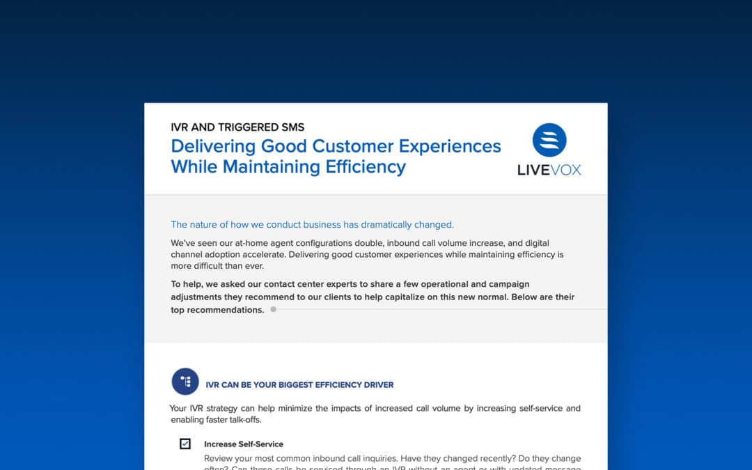 Delivering Good Customer Experiences While Maintaining Efficiency