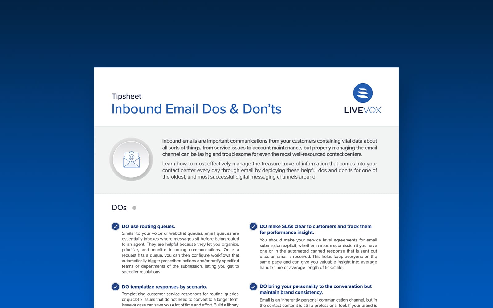 Tip Sheet: Email Do's and Don'ts