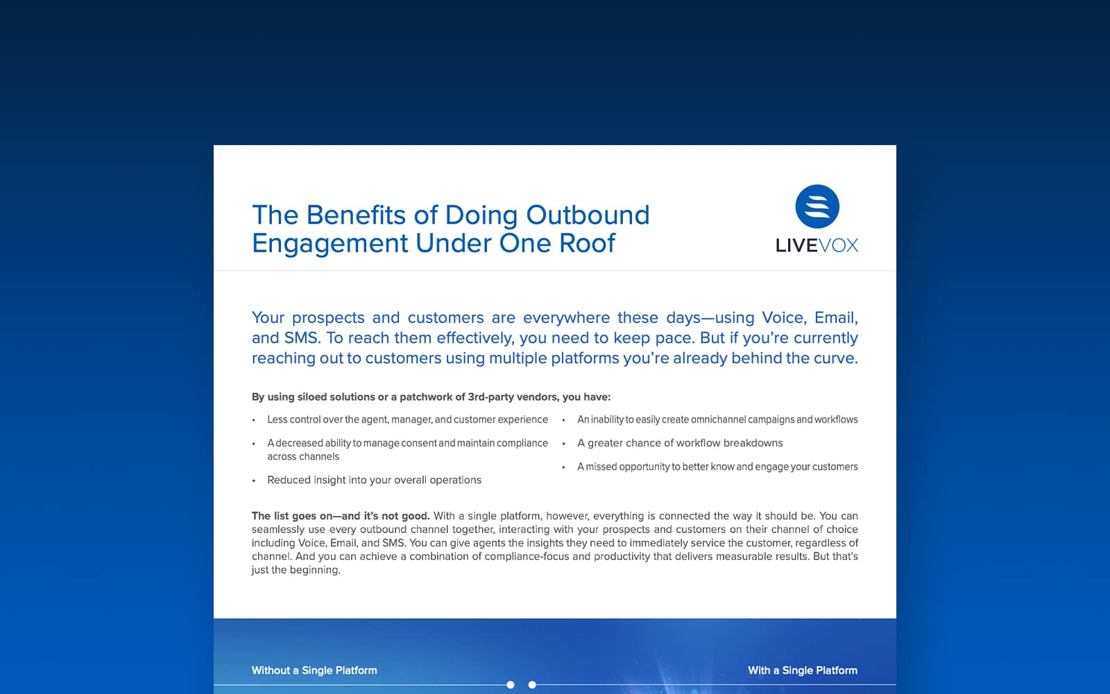 Tip Sheet: Benefits of Doing Outbound Under One Roof