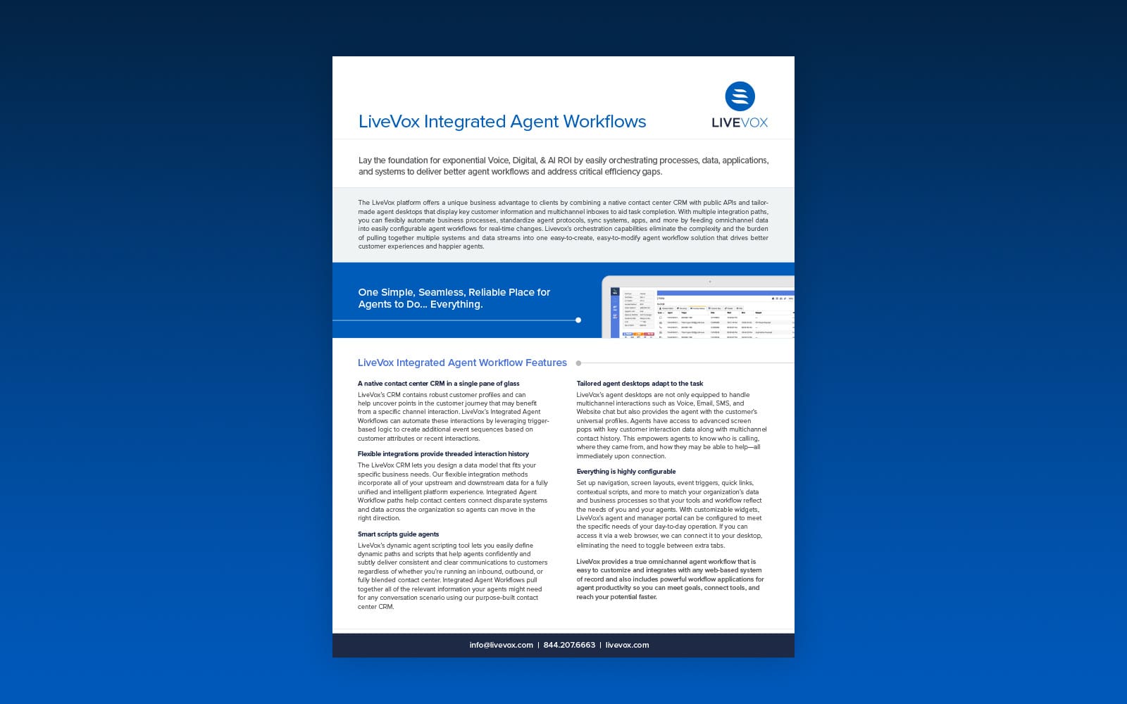 LiveVox [Integrated Agent Workflows / Product Brief]