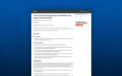 Gartner® Report: The 4 Critical Components to Accelerate Your Digital Transformation
