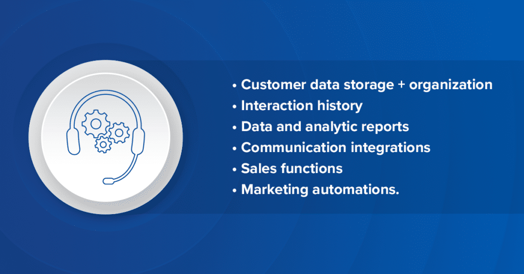 The contact manager also functions as a data report tool