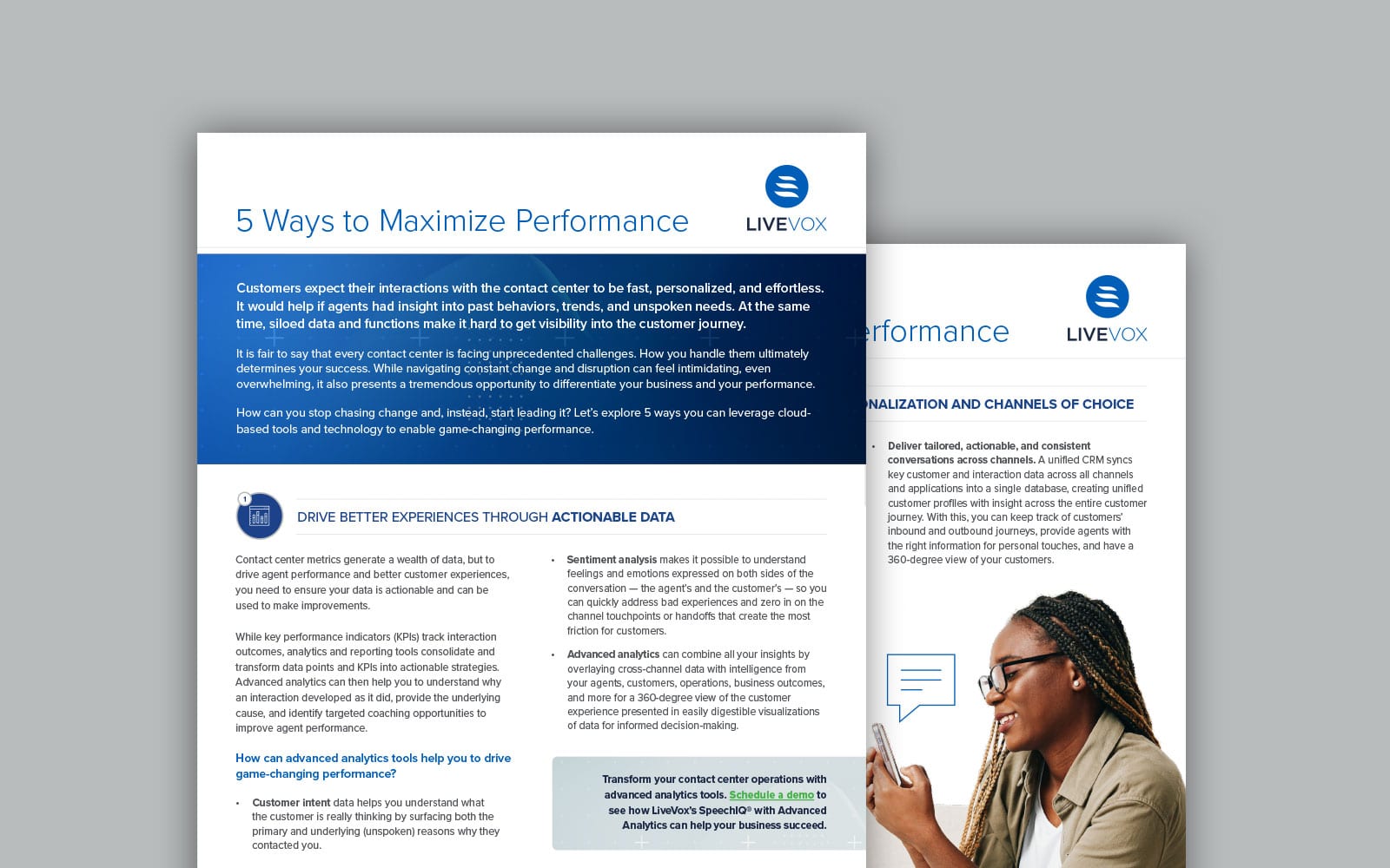 LiveVox [5 Ways to Maximize Your Contact Center’s Performance / tip sheet]