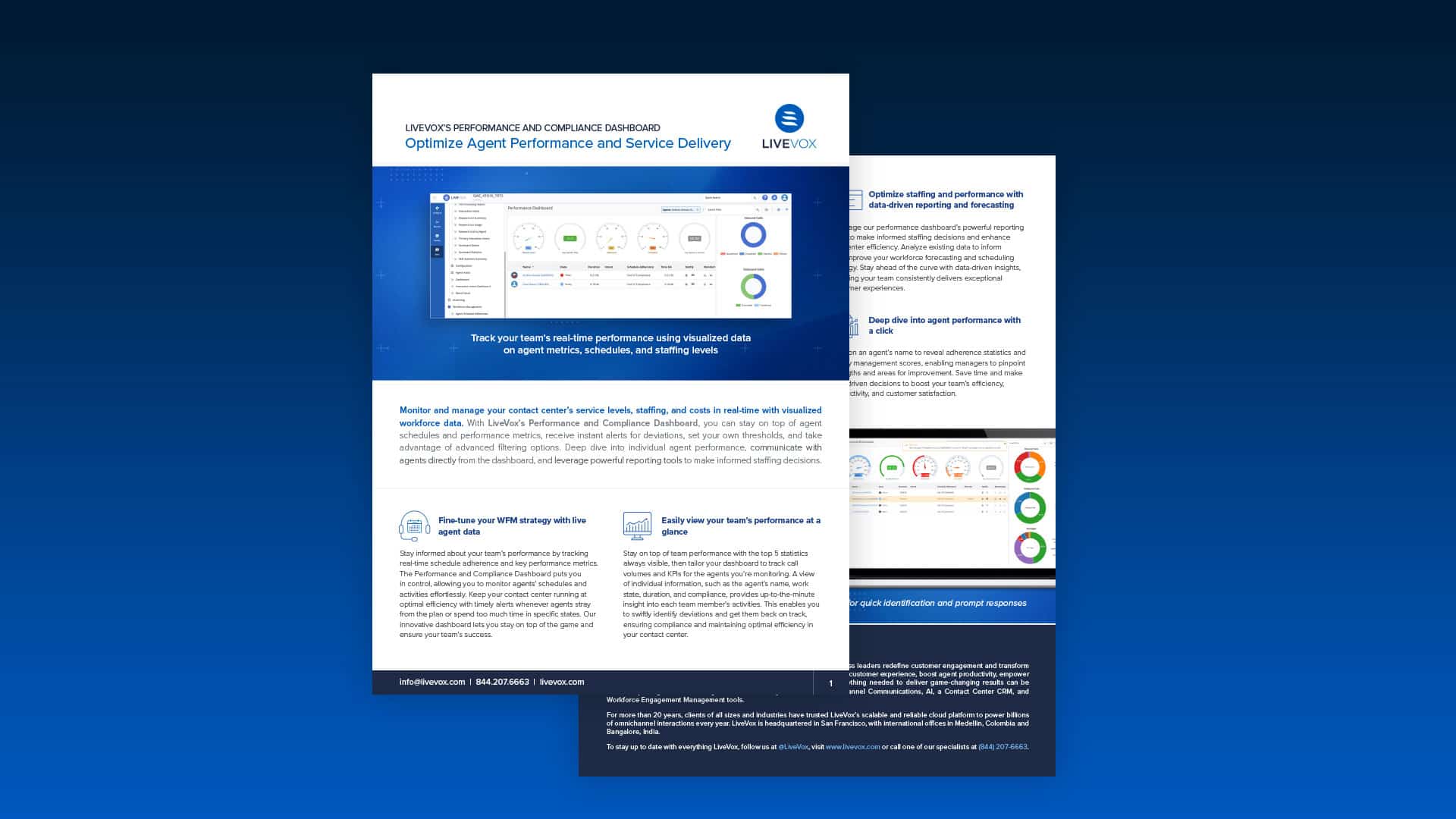 LiveVox [Performance and Compliance Dashboard / product brief]